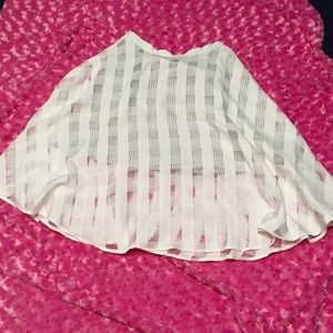 Greylin White Clarte Check midi Skirt so Xs